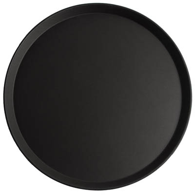 TRAY 18" ROUND CAMTREAD BLACK SATIN
