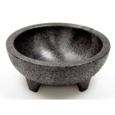 BOWL 4 OZ MOLCAJETE SALSA PLASTIC BLACK