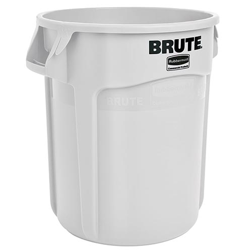 CAN TRASH/FOOD 20 GAL WHT ROUND BRUTE