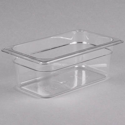 PAN FOOD 1/4 SIZE 4" DEEP CLEAR POLY