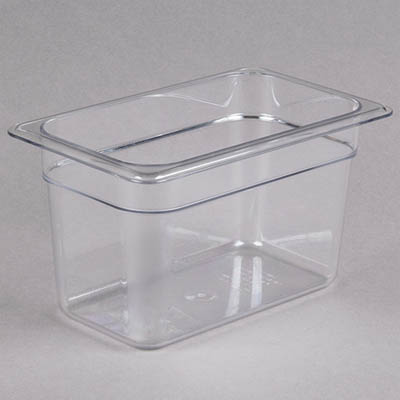 PAN FOOD 1/4 SIZE 6" DEEP CLEAR POLY