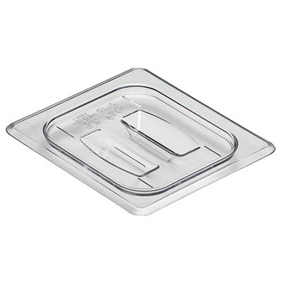 LID FOOD PAN 1/6 SIZE W/HANDLE CLEAR