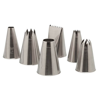 PASTRY TUBE SET 6 PIECE ATECO