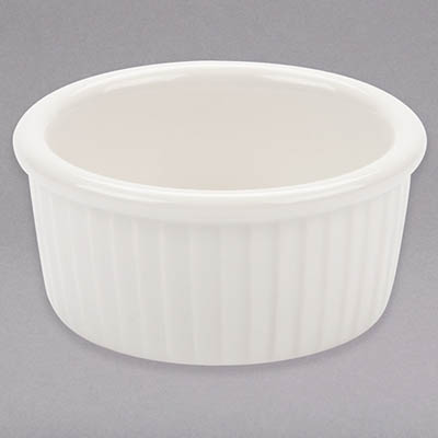 RAMEKIN 4 OZ FLUTED EGGSHELL