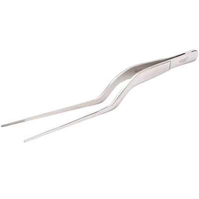 TONG 6.5" TWEEZER OFFSET S/S