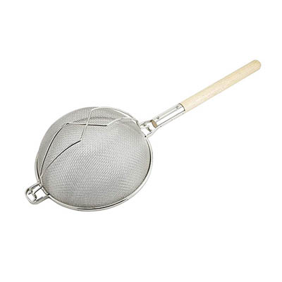 STRAINER 12" DOUBLE MESH WOOD HANDLE