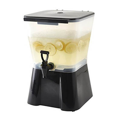 DISPENSER BEVERAGE 3 GAL SQUARE W/TRAY