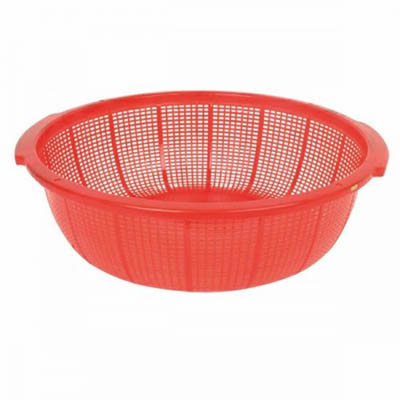 BASKET 18.5" FISH PLASTIC RED