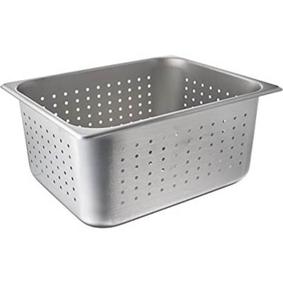 PAN STEAMTABLE HALF SIZE 6"DEEP PERFORAT