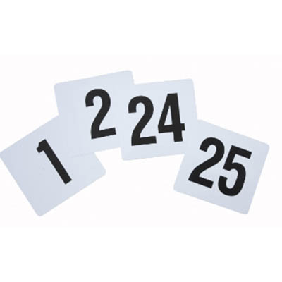 NUMBER TABLE 1-25 2-SIDED PLASTIC