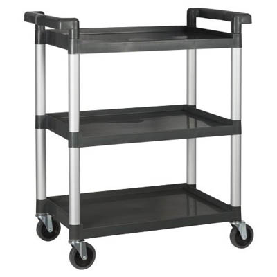 UTILITY CART 32X36.75X16 1/8" 3 TIER BLK