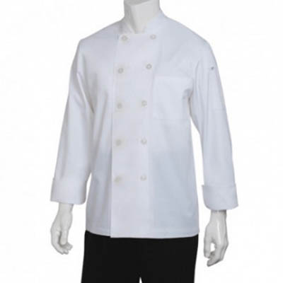 CHEF COAT LEMANS WHT BASIC