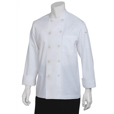 COAT CHEF BASIC LEMANS WHITE LARGE