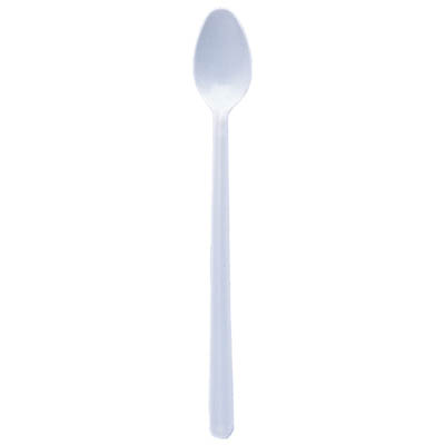 CUTLERY SPOON SODA 8" WHT UNWRAPPED