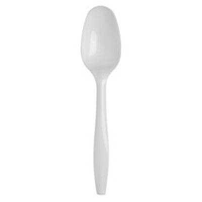 CUTLERY SPOON WHITE PP MED SMARTLOCK