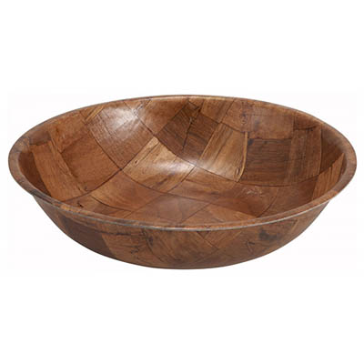 BOWL 6" SALAD WOVEN WOOD