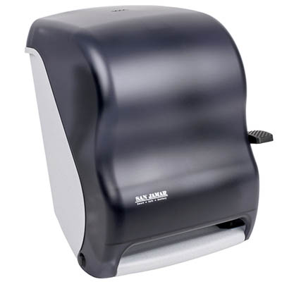 DISPENSER ROLL TOWEL PULL LVR BLK PEARL