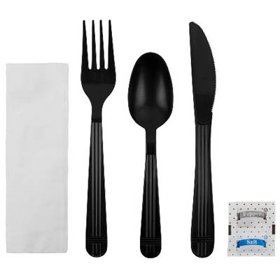 CUTLERY KIT K/F/S/N/S&P FULL SZ PP BLK