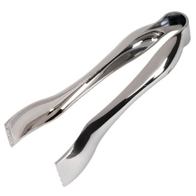 CUTLERY PLAST TONG 6.25" SM SILVER PETE