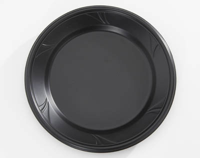 PLATE PLAST 9" BLK FINESSE