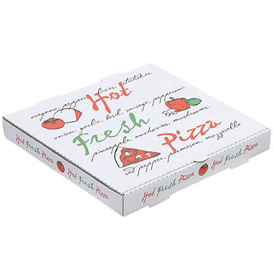 BOX PIZZA 16" PLAIN WHITE 2" DEEP