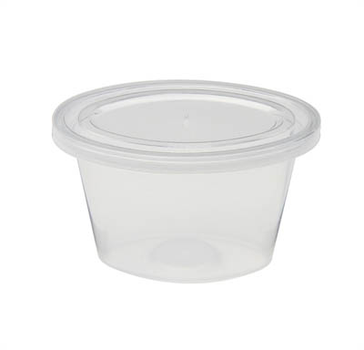 CUP PORTION PLAST 1 OZ W/LID COMBO