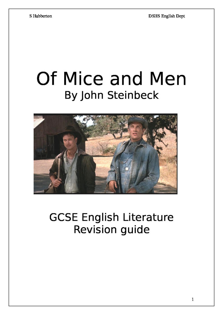 Revision Guide To of Mice and Men