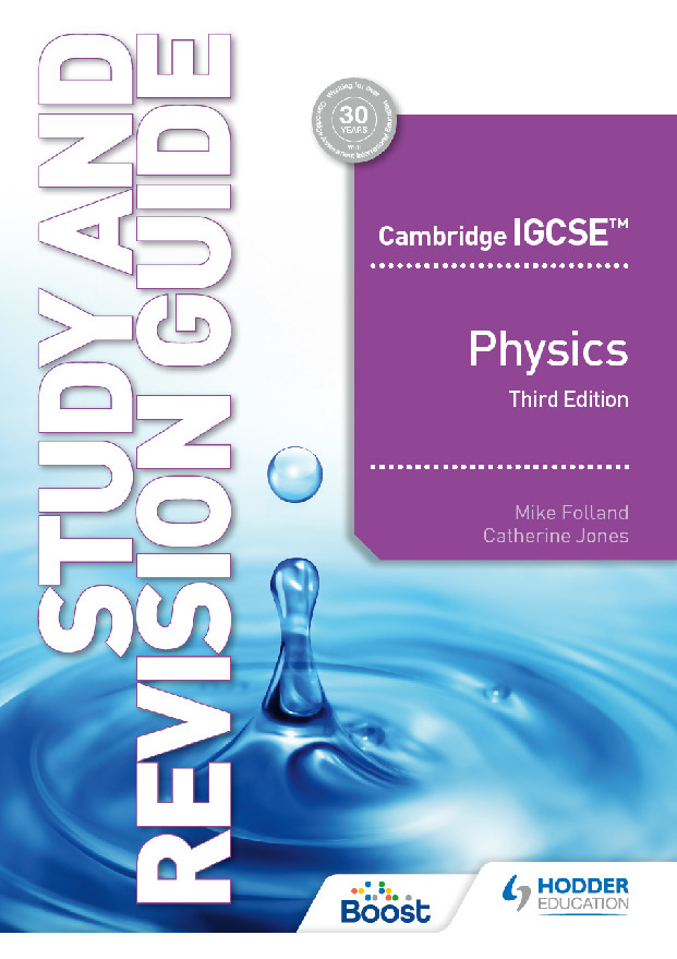 Cambridge Igcse Physics Study and Revision Guide Third Edition