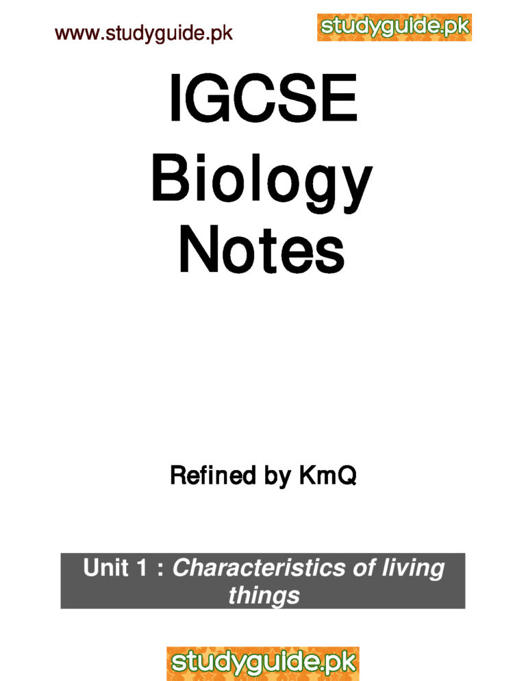IGCSE Biology Notes