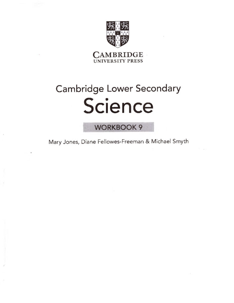 Cambridge Lower Secondary Science Workbook 9