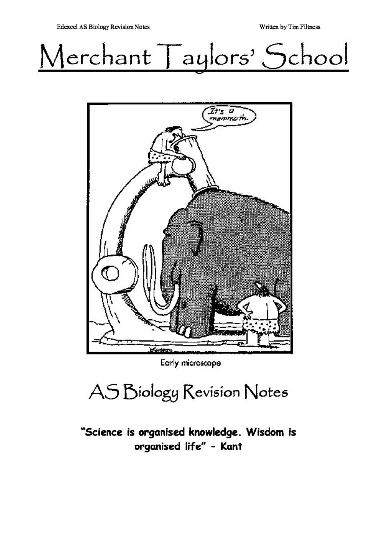 Edexcel Biology AS Revision Notes