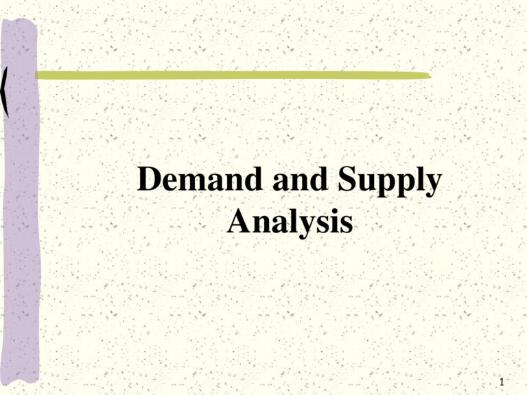 Demand & Supply