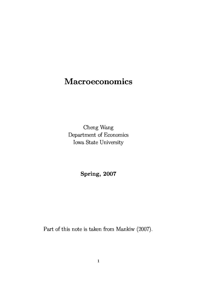 Macroeconomics