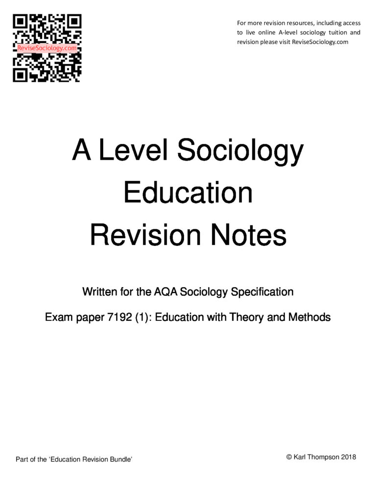 Education Revision Notes 2020