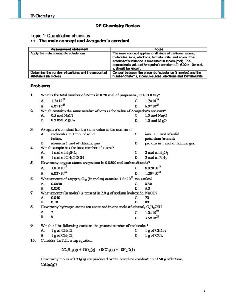 IB Stiochiometry Question