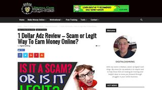 1 Dollar Adz Review – Scam or Legit Way To Earn Money Online?