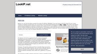 10.0.0.6 - Private Network | IP Address Information Lookup - LookIP.net