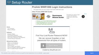 How to Login to the Prolink WNR1006 - SetupRouter