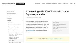 Connecting a 1&1 IONOS domain to your Squarespace site ...