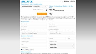 Register for the Blitz lead management software - Blitz Sales Software