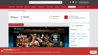 7Kasino Online Casino Review - FreeCasinogames.net