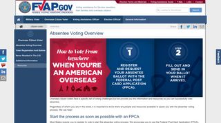 Absentee Voting Overview - FVAP.gov