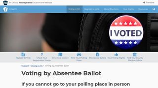 Voting by Absentee Ballot - VotesPA