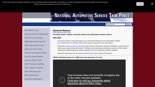 General Motors - National Automotive Service Task Force