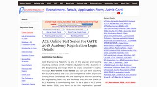 ACE Online Test Series For GATE 2018 Academy Registration Login ...