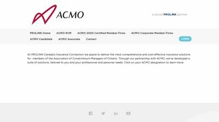 Association of Condominium Managers of Ontario (ACMO) – PROLINK