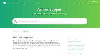How can I sign up? | Acorns