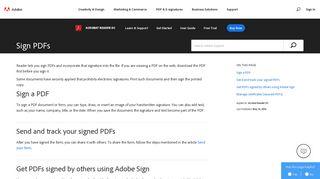Sign PDFs in Adobe Acrobat Reader. - Adobe Help Center