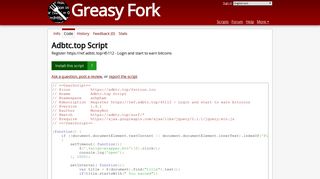 Adbtc.top Script - Source code - Greasy Fork