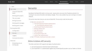 Node-RED : Security